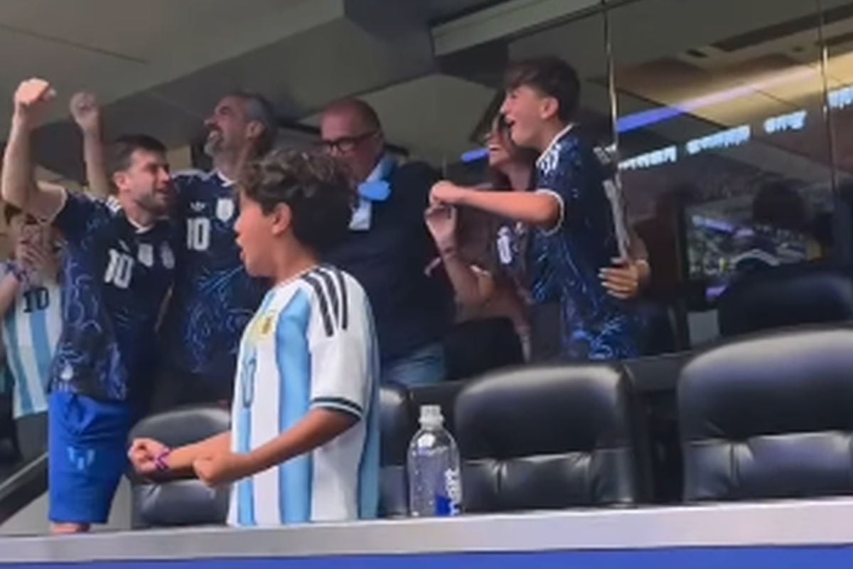 El emotivo festejo de Antonela y los hijos de Messi tras el doblete ante Austria