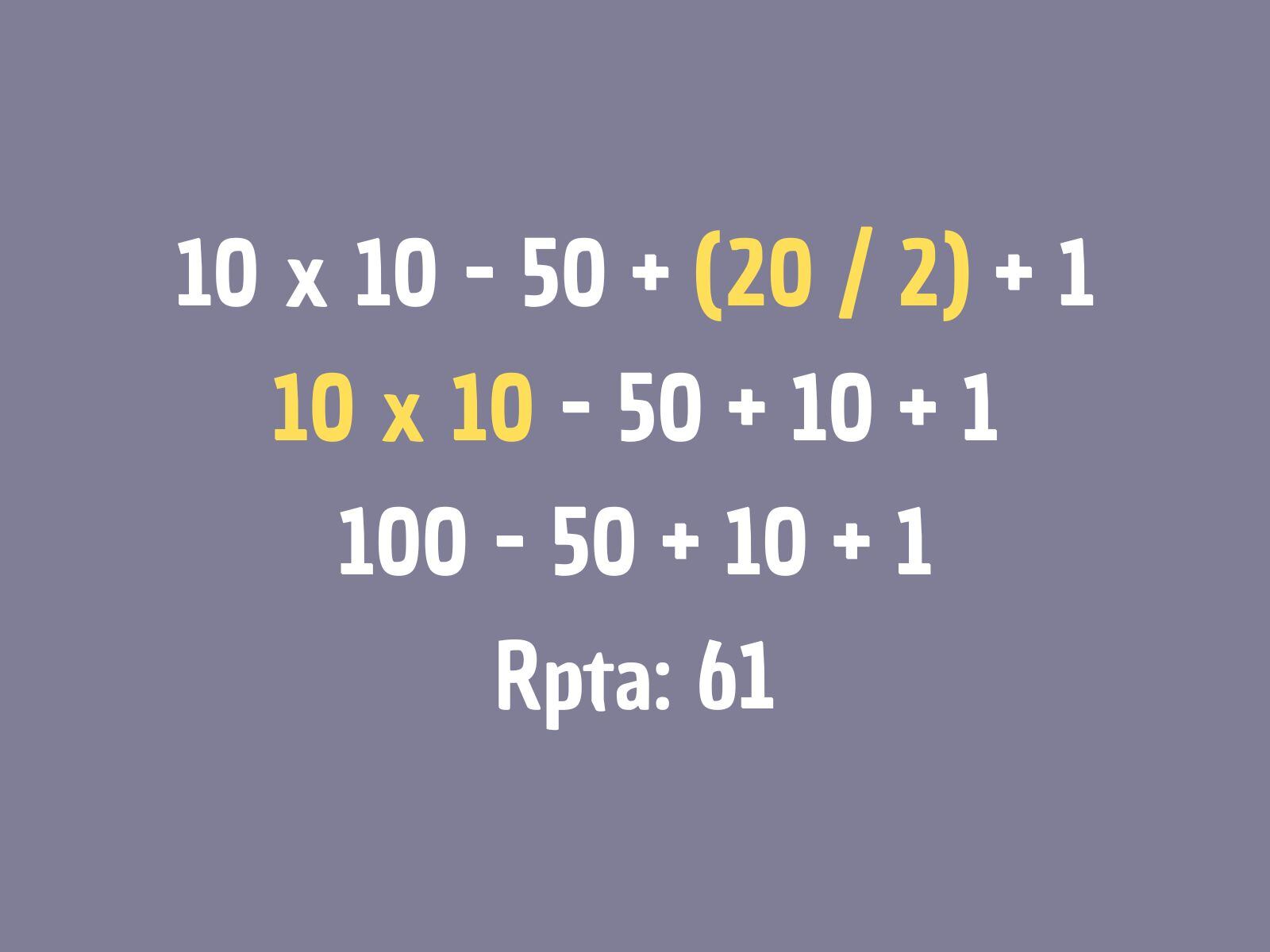 Reto matemático: Siempre es ideal corroborar la solución para conocer en qué te equivocaste acaso hayas perdido. (Creación: Mag)