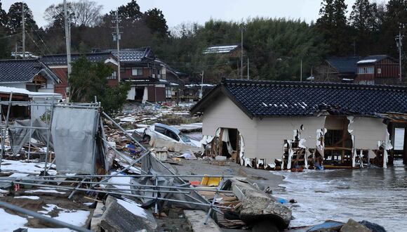 Una vista general muestra una casa que se cree fue arrasada por un tsunami, en Noto, Prefectura de Ishikawa, Japón, 09 de enero de 2024 (publicado el 10 de enero de 2024). EFE/EPA/JIJI PRESS JAPAN