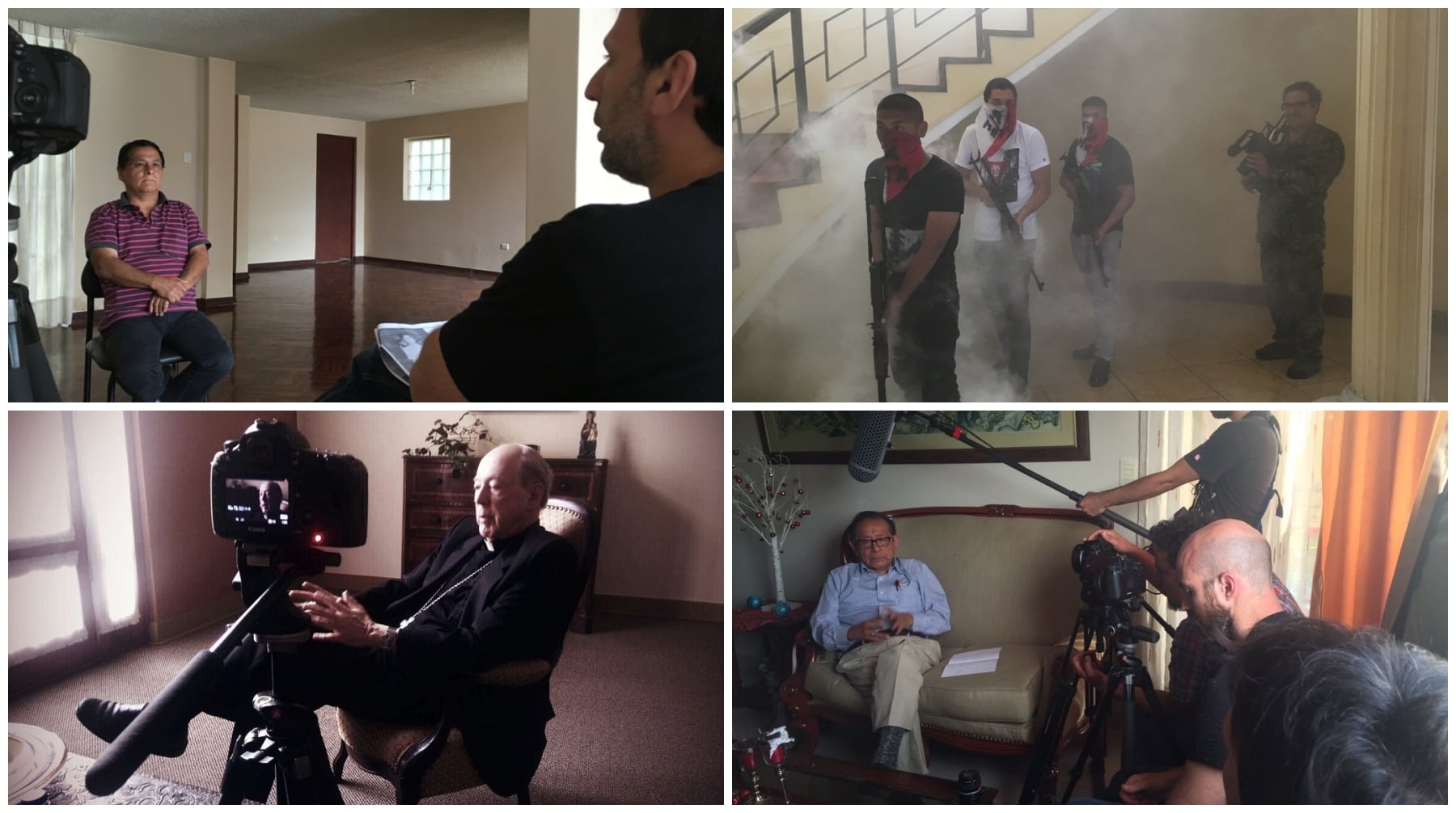 Detrás de cámaras del documental "Rehenes" (2017).