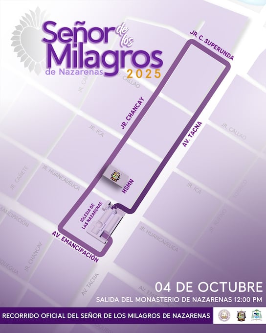 Ruta del recorrido del sábado 4 de octubre | HSMN