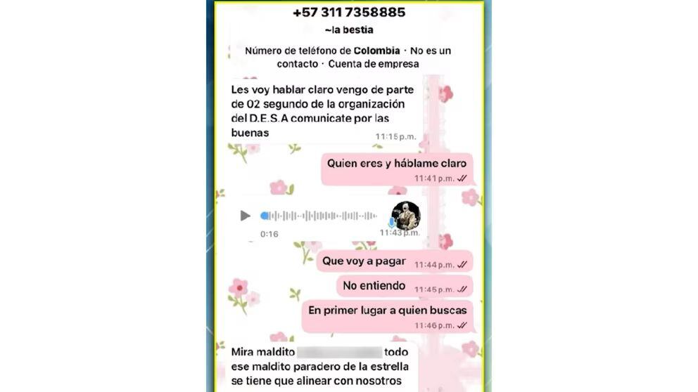 Este es el mensaje que enviaron los extorsionadores a los choferes de la empresa La Nueva Estrella.