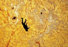 Cómo se logró esta impresionante imagen de un hombre en caída libre frente al Sol