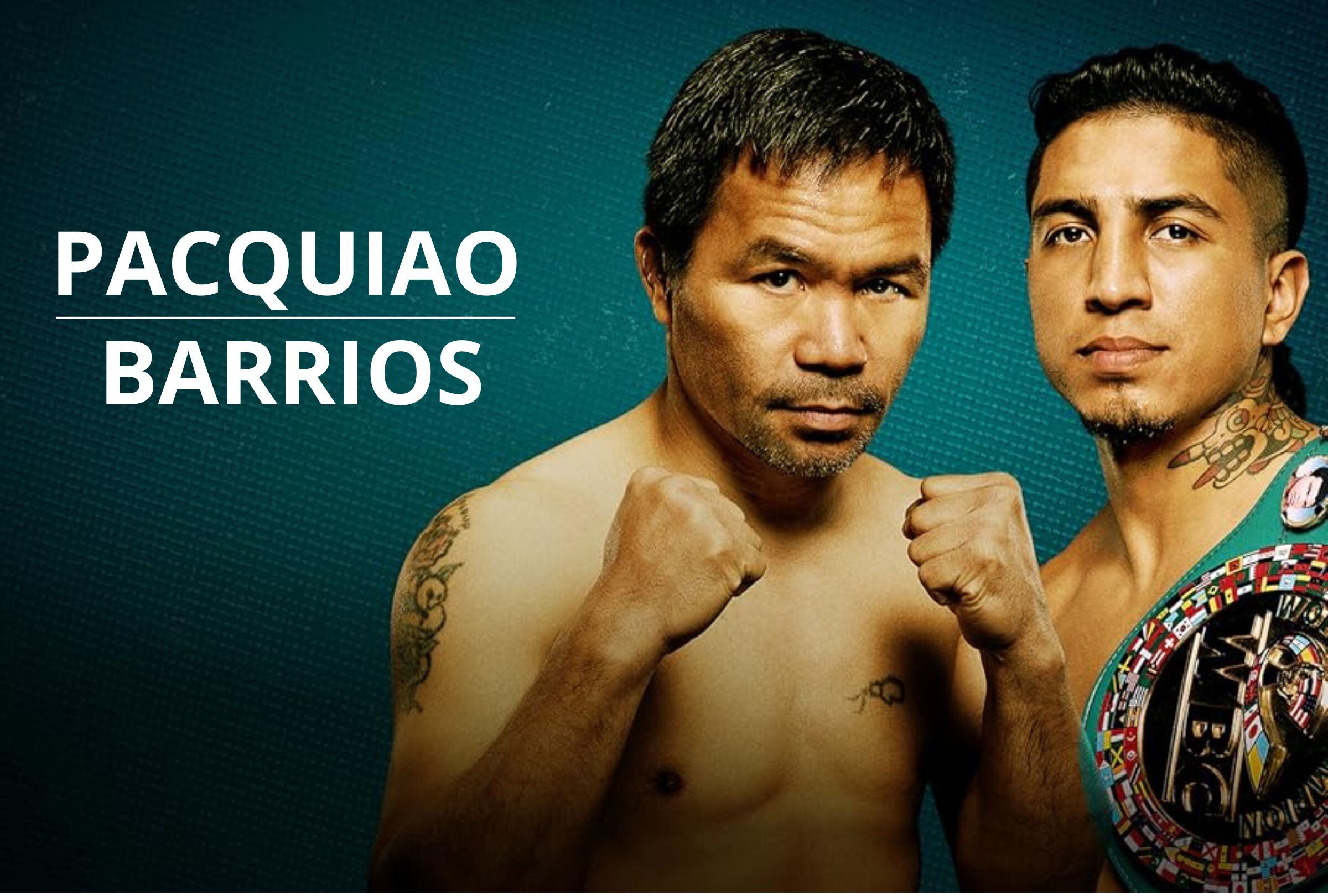 Manny Pacquiao pelea con Mario Barrios este sábado 19 de julio en el MGM Grand de Las Vegas, por el título welter del CMB. (Foto: Composición Mag/Canva)