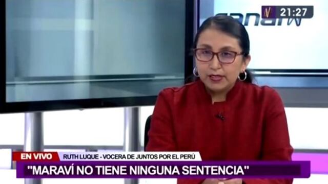 Ruth Luque defiende permanencia de ministro Maraví: “La censura debe ser sobre los actos funcionales”