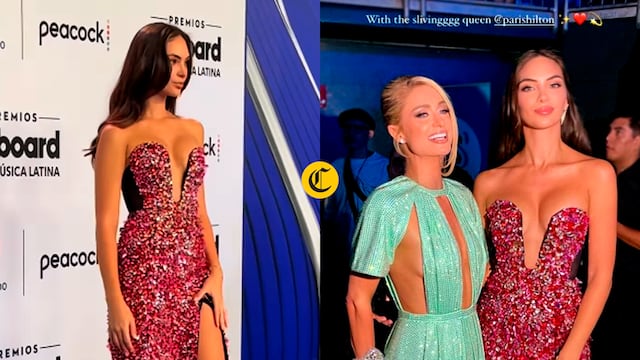 Natalie Vértiz conoció a Paris Hilton en los Premios Billboard Latino 2023: “Con la reina”