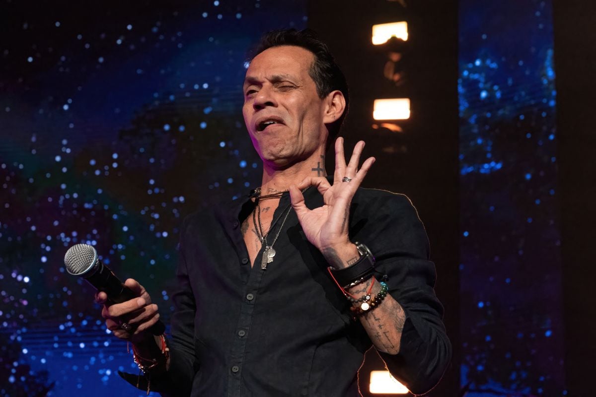 Cuando el cantante Marc Anthony se presentó durante su gira de conciertos Pa lla Voy en Cedar Park, Texas, el 3 de abril de 2022 (Foto: Suzanne Cordeiro / AFP)
