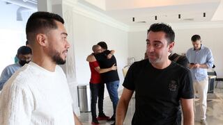 Xavi Hernández no pudo contener las lágrimas al despedirse del plantel de Al Sadd