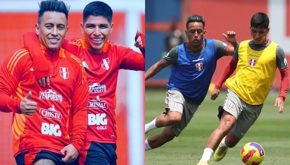 ¿Lo ve como su sucesor? Así fue el emotivo abrazo que se dieron Piero Quispe y Christian Cueva durante los entrenamientos de la selección peruana