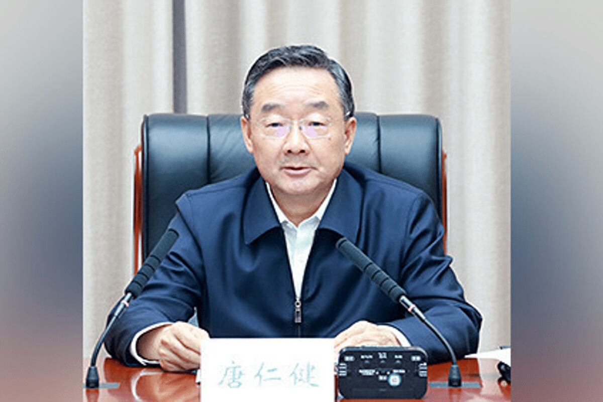 El exministro chino de Agricultura, Tang Renjian, condenado a muerte por corrupción. (Foto del Ministerio de Agricultura de China)
