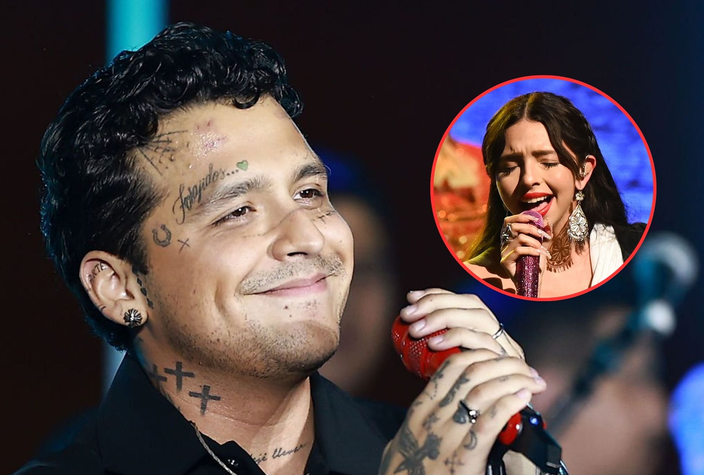 Christian Nodal reveló que le gustaría tener hasta cuatro hijos, incluyendo a su hija Inti. | Crédito: Matt Winkelmeyer / Gilbert Flores / Getty Images