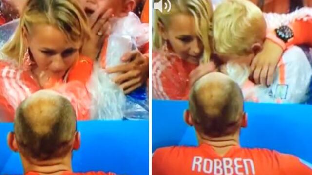 El llanto desconsolado del hijo de Arjen Robben en tribuna