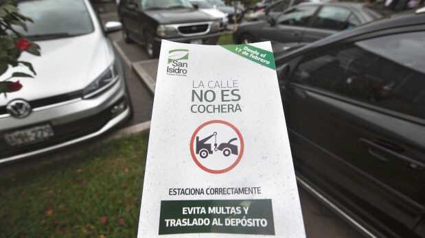 En el 2017, San Isidro inició una campaña para remolcar autos que estén más de dos horas estacionados en la avenida Conquistadores y tres en la calle Dasso