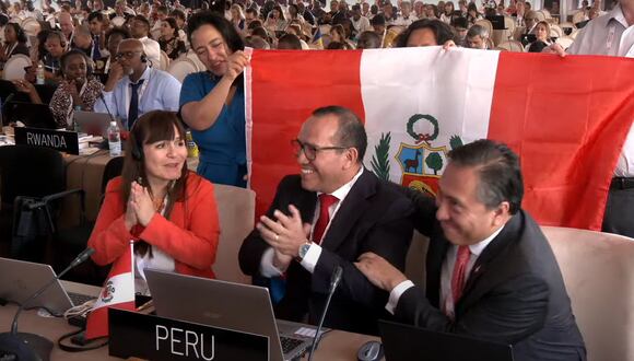 Delegación peruana ante la Unesco.