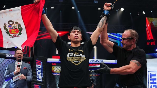 Pinedo, de 29 años, se coronó campeón del Torneo Mundial 2023 de PFL y se llevó un premio de US$1 millón. (Foto: PFL)