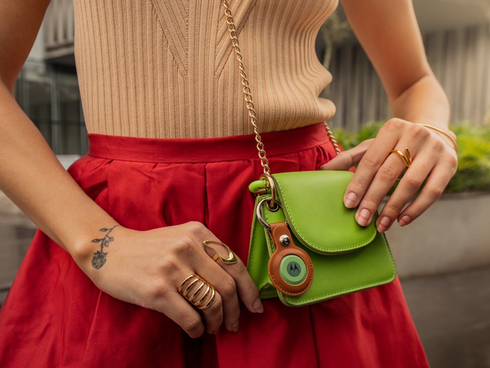 MOTOROLA | Así se ve el Moto Tag en su protector. (Foto: Motorola)