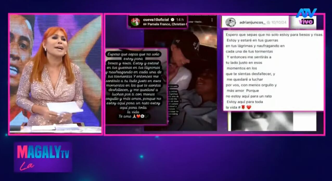 Magaly Medina echa a Christian Cueva y se vacila.