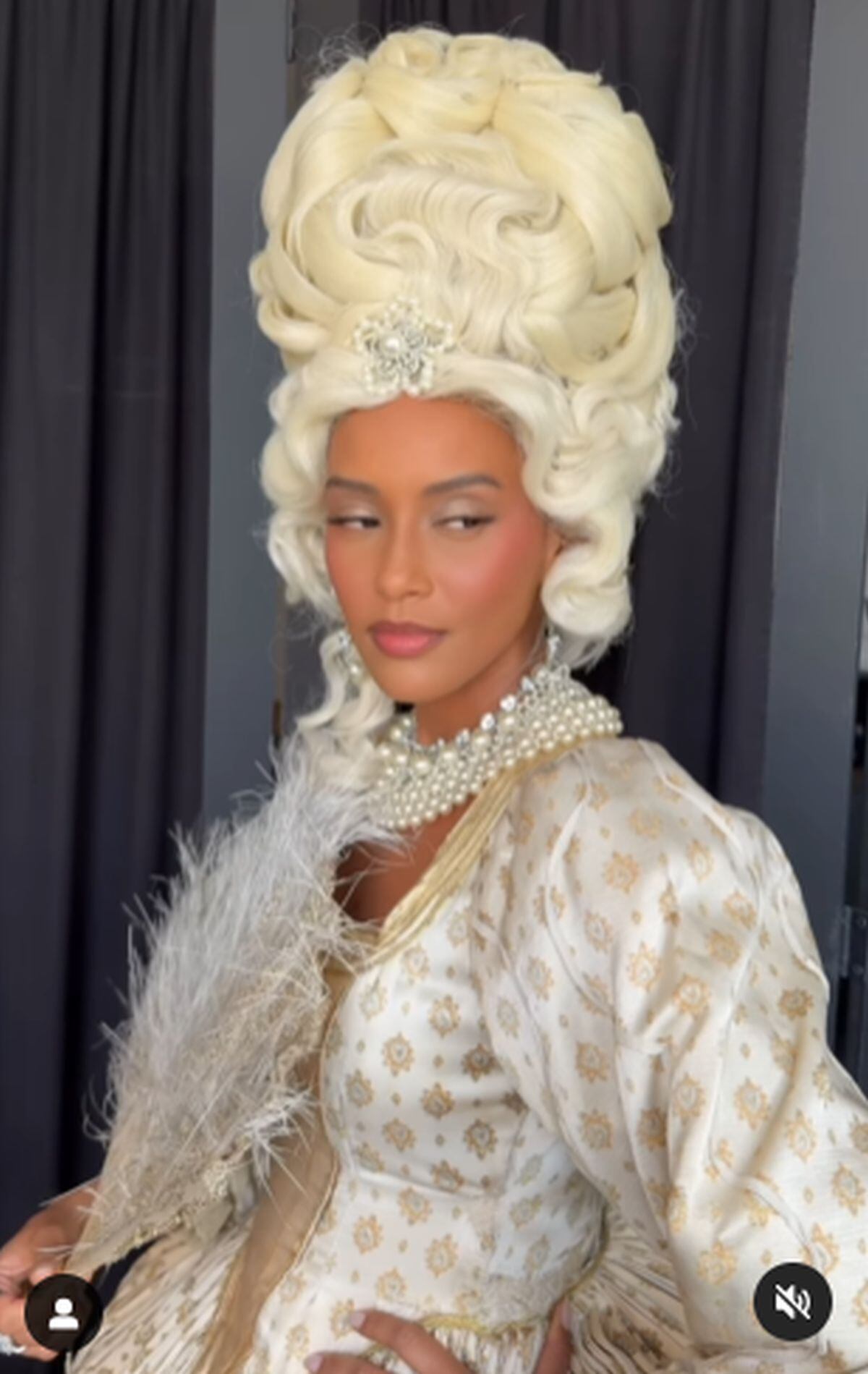 Los resultados tras el proceso de transformación de la actriz Taís Araújo como Xica da Silva (Foto: @itaiaraandrade / Instagram)