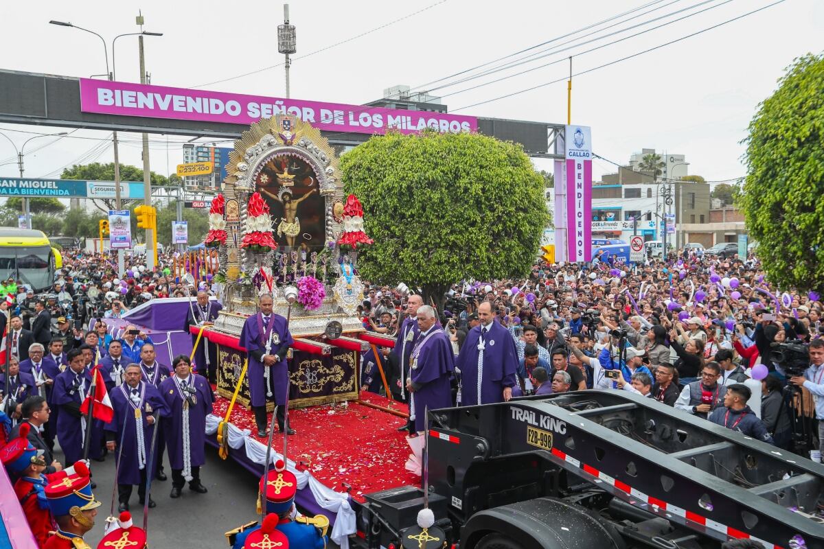 La sagrada imagen del Cristo Moreno retornó al primer puerto después de 22 años. (Foto: Presidencia del Perú)