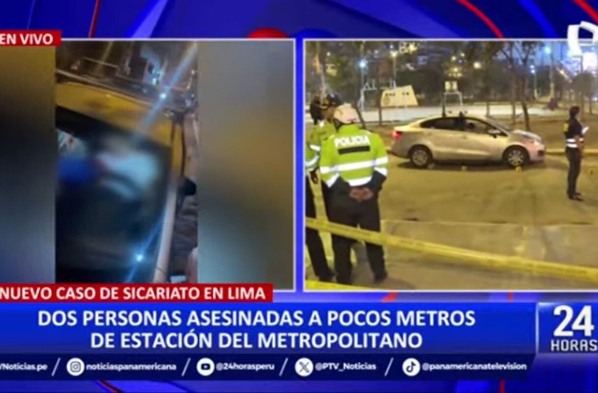 Sujetos en moto matan a balazos a dos ocupantes de vehículo cerca de la avenida Túpac Amaru, en Independencia. (Foto: 24 Horas)