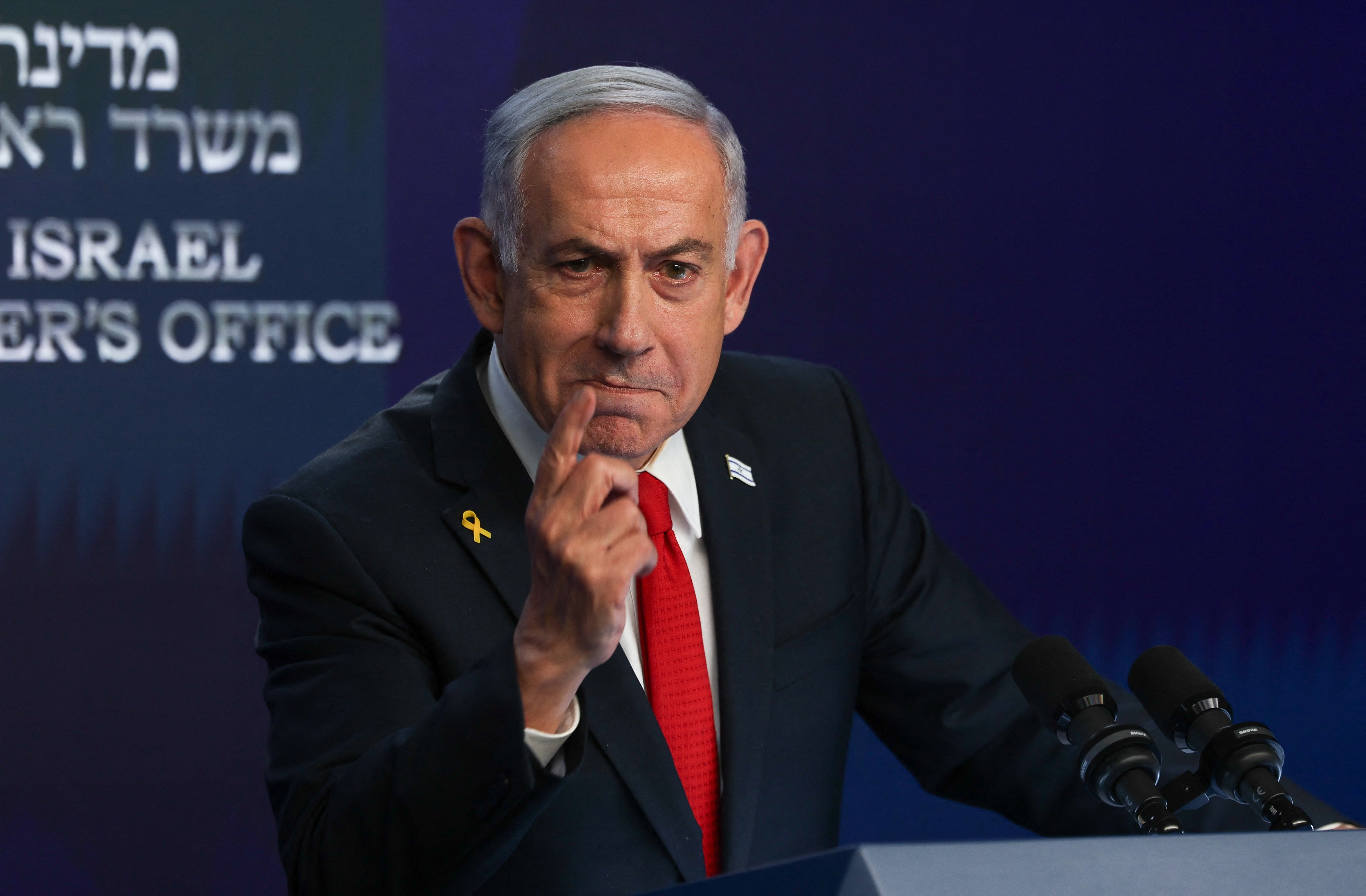El primer ministro israelí, Benjamín Netanyahu. (Foto de Ronen Zvulun / POOL / AFP)