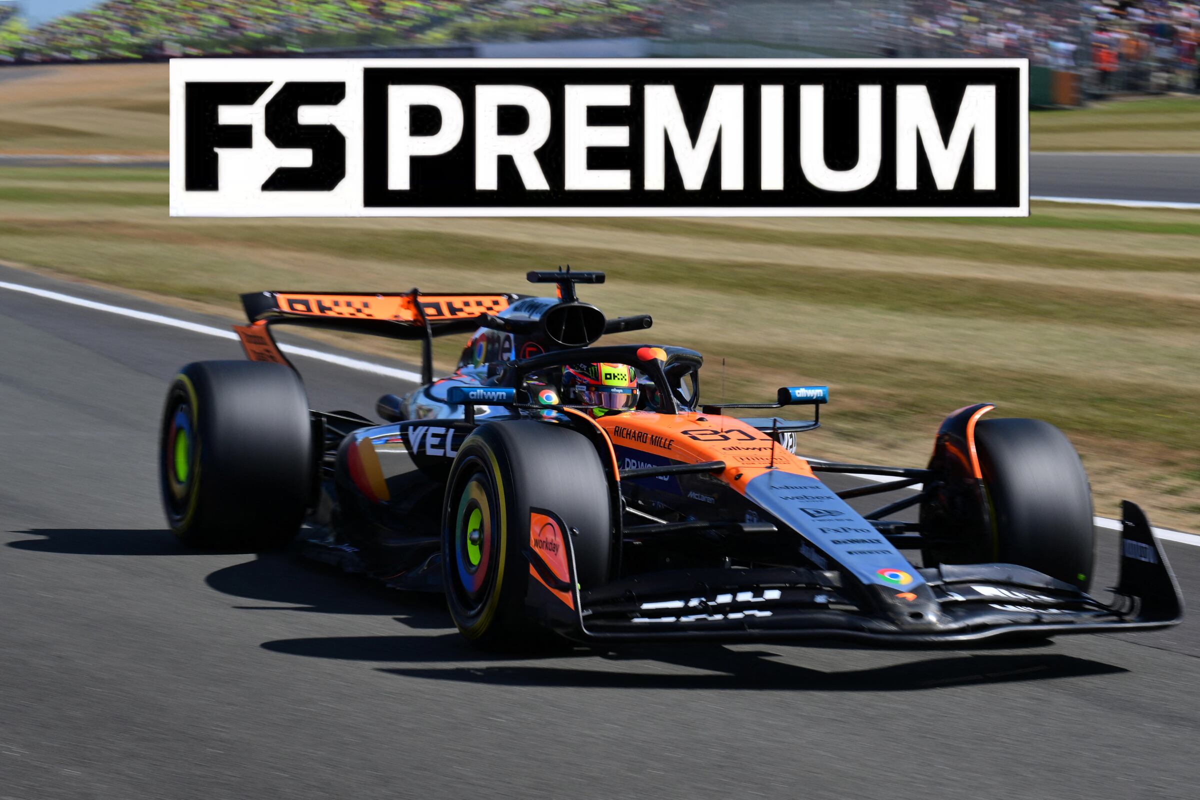 Transmisión de Fox Sports Premum para ver la carrera del GP de Gran Bretaña 2025, este domingo 6 de julio, en el Circuito de Silverstone. (Foto: AFP / Composición MAG)