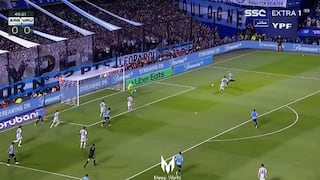 Gol de Ronald Araujo que pone en ventaja a Uruguay 1-0 sobre Argentina en La Bombonera