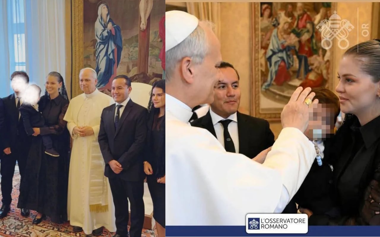 La exconductora asistió con su familia a una audiencia privada con el nuevo papa. León XIV bendijo a su hijo Alessio en el Vaticano | Foto: Instagram (@brunehorna)