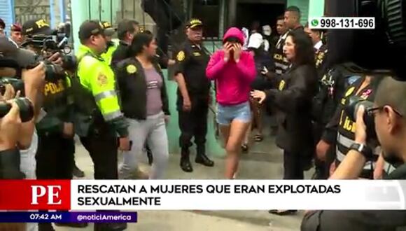Policía rescata a mujeres explotadas sexualmente en San Juan de Lurigancho. (Foto: América Noticias)