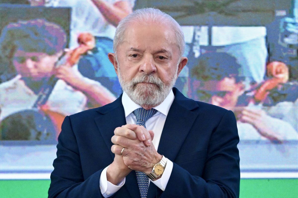 El presidente de Brasil, Luiz Inácio Lula da Silva, gesticula durante la reunión del Consejo para el Desarrollo Económico y Social Sostenible celebrada en Brasilia el 5 de agosto de 2025. Foto: EVARISTO SA / AFP