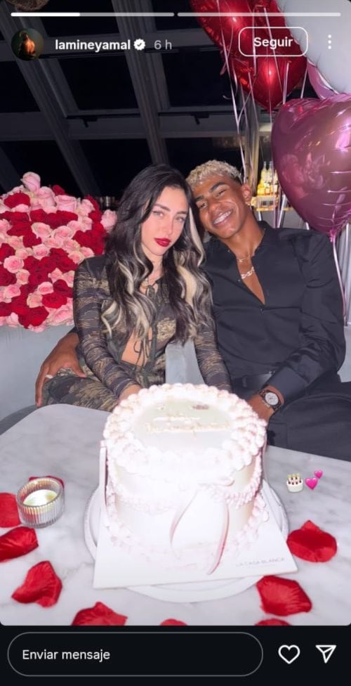 Lamine Yamal confirma relación con Nicki Nicole con romántico detalle por su cumpleaños. (Foto: Captura de IG)
