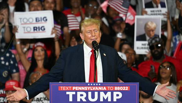 El expresidente de Estados Unidos y candidato presidencial republicano Donald Trump. (Foto de Jim WATSON / AFP)