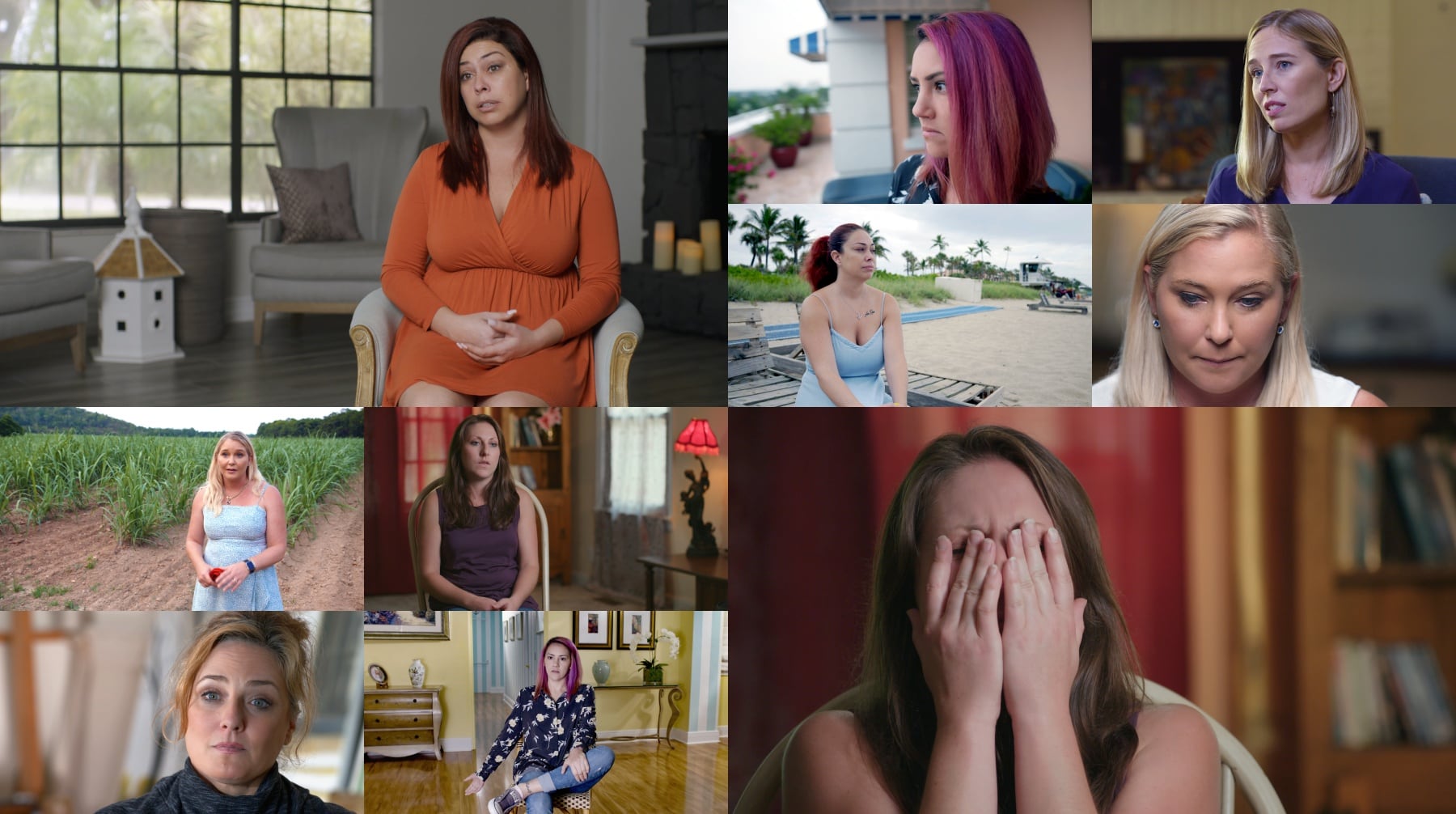 Algunos de los testimonios recopilados por "Jeffrey Epstein: Asquerosamente rico". Foto: Netflix.