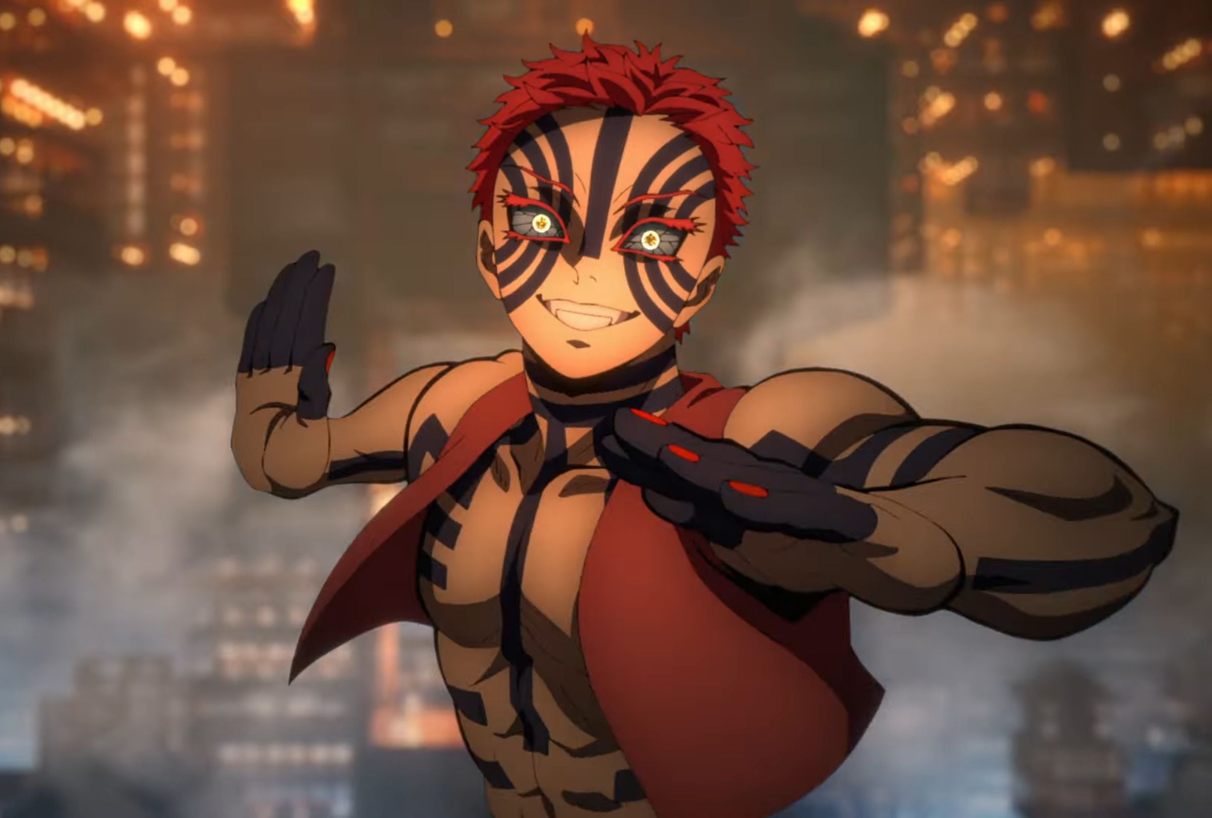 En "Demon Slayer: Kimetsu no Yaiba - Infinity Castle", Akaza es un adversario formidable, caracterizado por su sed de batalla (Foto: Ufotable / TOHO / Aniplex)