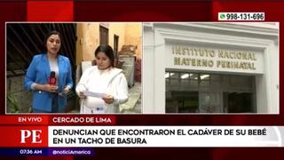 Padres denuncian que cuerpo de su bebé fallecida fue hallado en tacho de basura | VIDEO