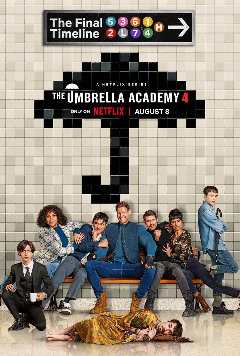 El póster de la cuarta y última temporada de la serie “The Umbrella Academy” (Foto: Netflix)