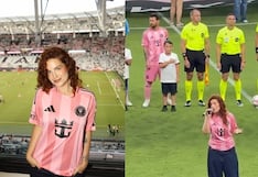 Con Messi al lado: Nicole Zignago, hija de Gian Marco, cantó en la previa del partido del Inter Miami por la MLS | VIDEO