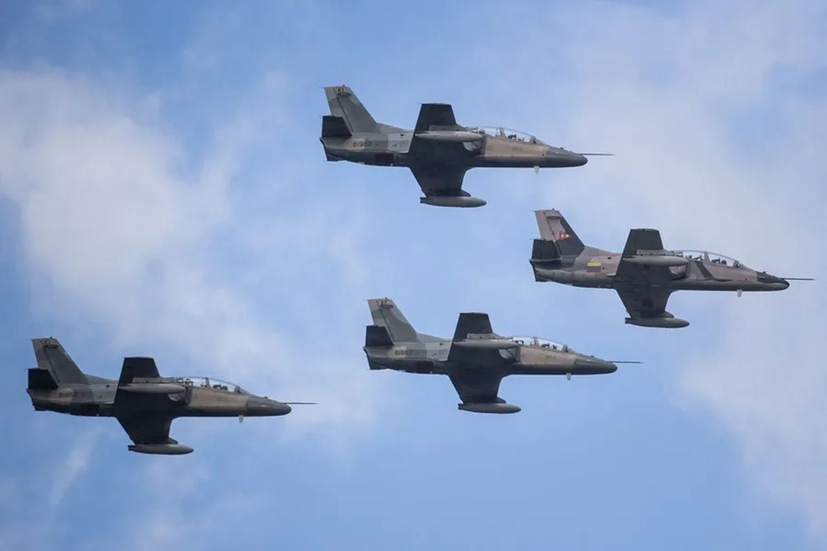 Aviones chinos K8, en una imagen de archivo. Foto: EFE/ Miguel Gutiérrez