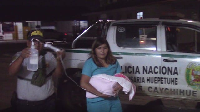 Madre de Dios: Rescatan bebe recién nacido abandonado en canal de desagüe en la ciudad de Huepetue