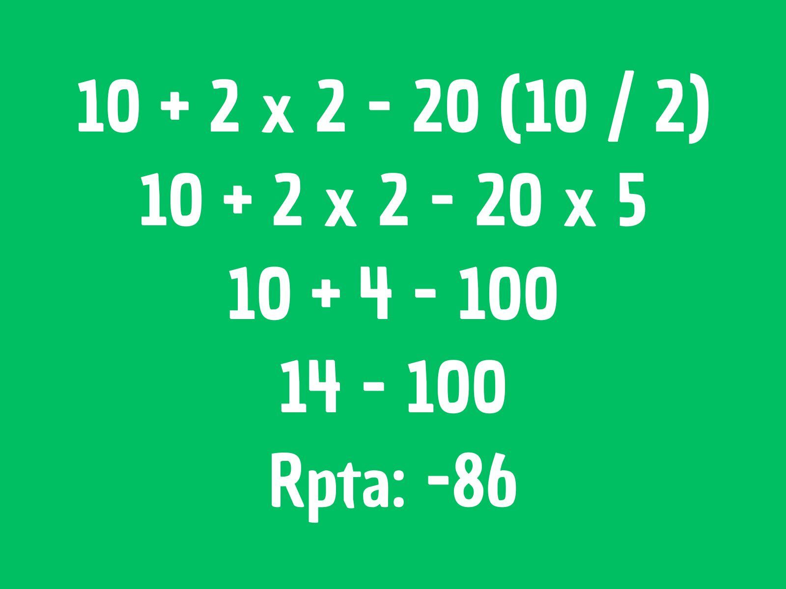 Reto matemático: Esta es la manera ideal de solucionar este problema. ¿Lo hiciste similar? (Creación: Mag)