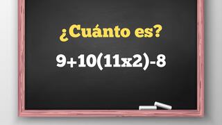 El ejercicio que hizo dudar a muchos de sus conocimientos: ¿cuál es la respuesta de 9+10(11x2)-8?