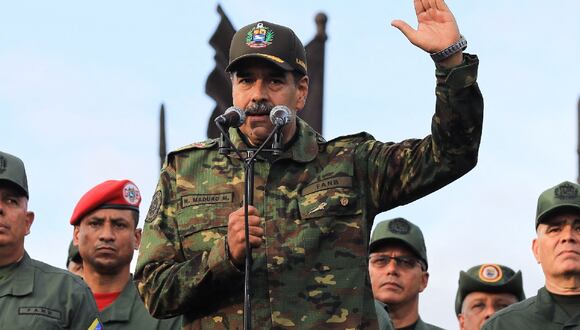 El presidente venezolano, Nicolás Maduro, pronuncia un discurso en conmemoración del 203 aniversario de la Batalla de Carabobo en el estado Carabobo, Venezuela, el 24 de junio de 2024. (Foto de Handout / Presidencia de Venezuela / AFP)
