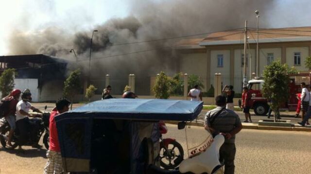 Chiclayo: almacén de constructora se incendió durante dos horas