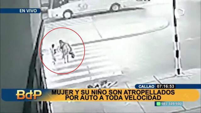 Callao: madre e hijo son atropellados por auto a toda velocidad | VIDEO