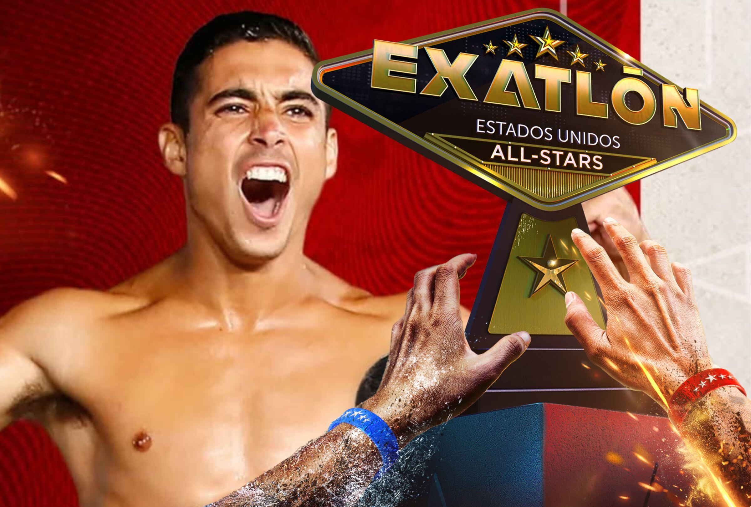 Los equipos Rojo y Azul se enfrentan en las diversas competencias del reality "Exatlón Estados Unidos All-Stars" (Foto: Telemundo)