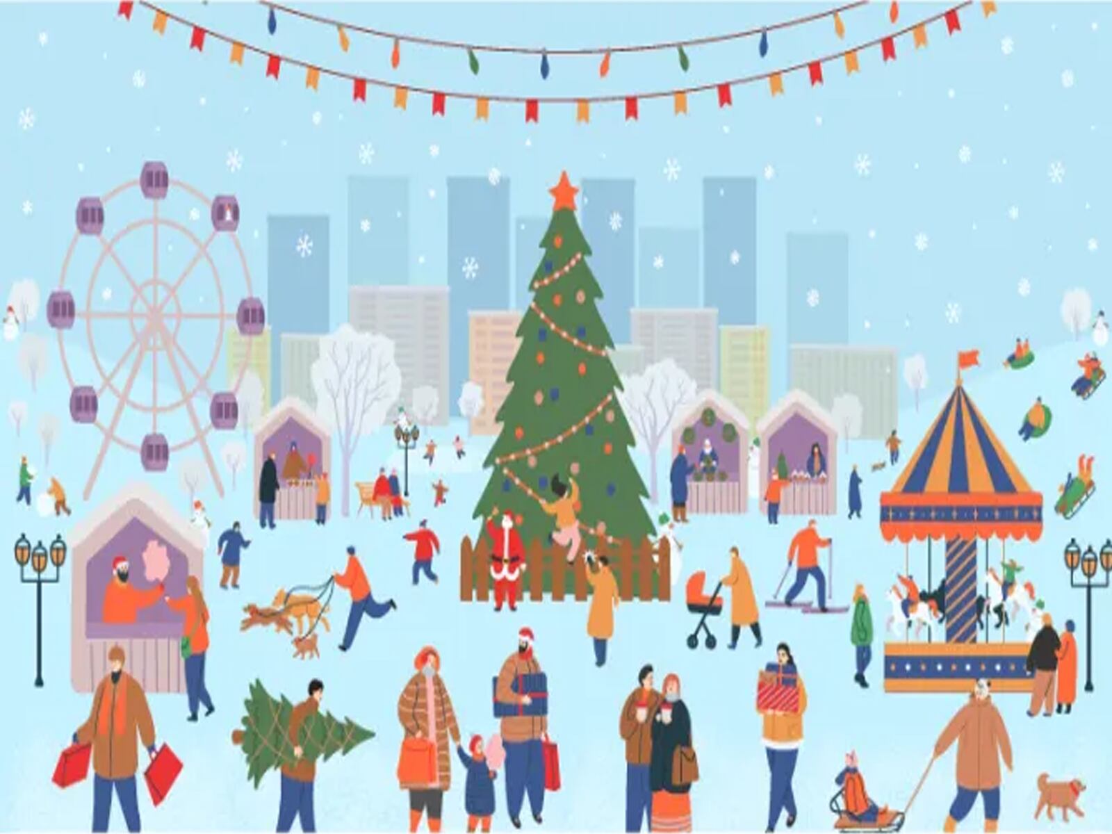 RETO VISUAL | Tienes una visión 20/20 si puedes detectar a los siete astutos muñecos de nieve escondidos en la escena del pueblo invernal en menos de 10 segundos. | Spingenie