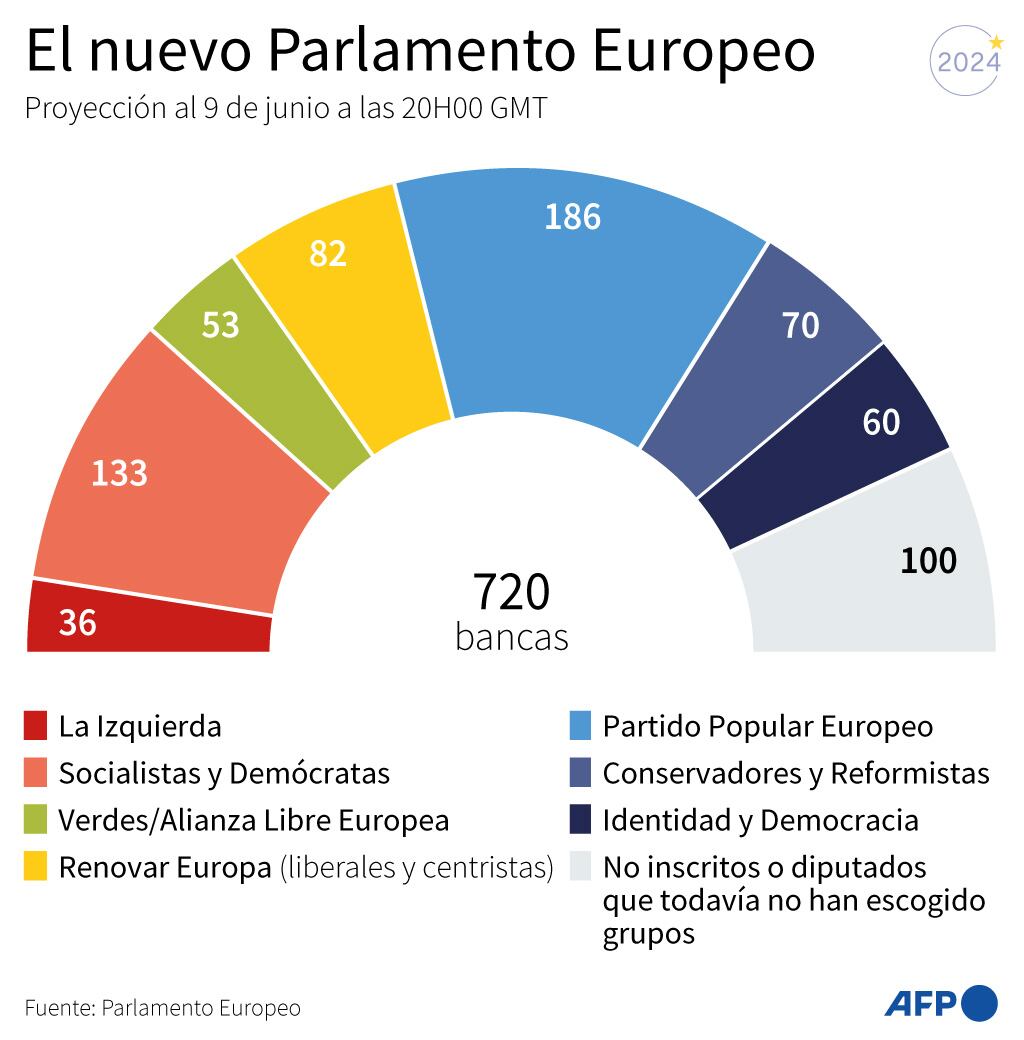 El nuevo Parlamento Europeo. (AFP).