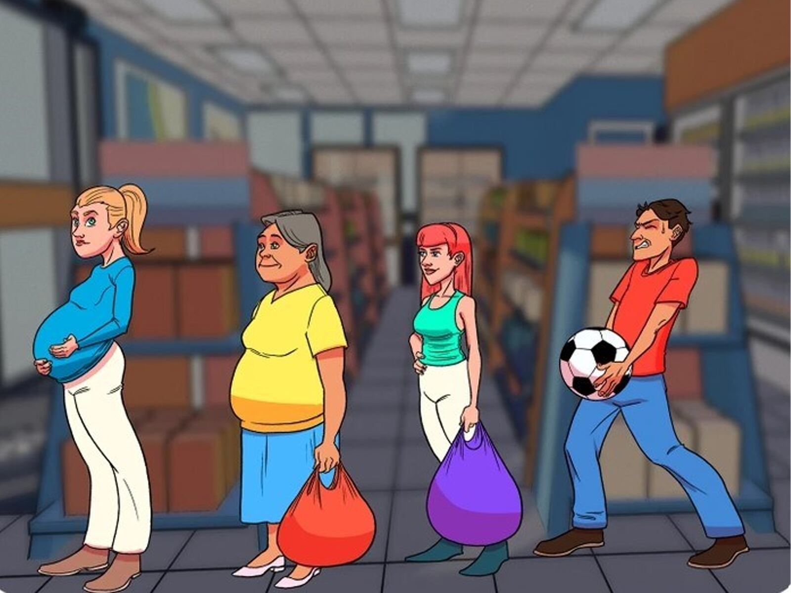 RETO VISUAL | Solo las personas con verdadero cerebro de detective pueden resolver este rompecabezas con imágenes. ¿Puedes apreciar en la imagen quién robó la sandía en la tienda en 7 segundos? | Bright Side