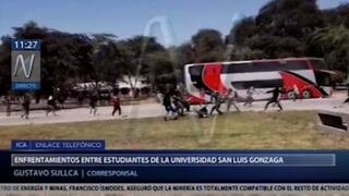 Enfrentamientos entre estudiantes de la Universidad San Luis Gonzaga