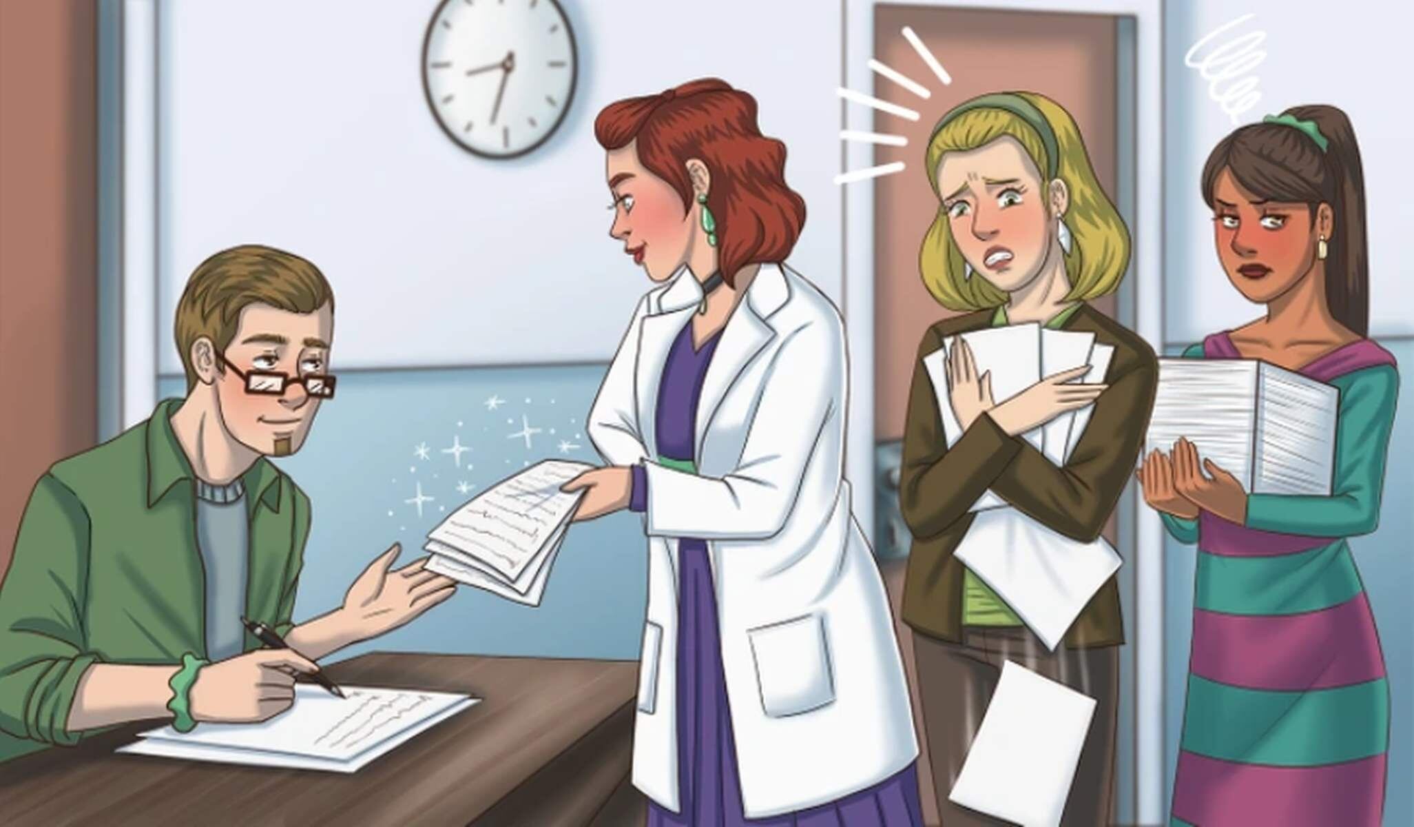 RETO VISUAL | Esta imagen muestra a un hombre y a tres mujeres. ¿Quién es la novia del chico? (Foto: genial.guru)